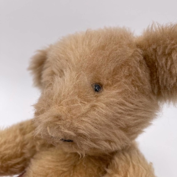 Jo Householter 13" Tan 5 Way Jointed Bear Made in the USA Vintage 1984 NO NOSE - Picture 4 of 12